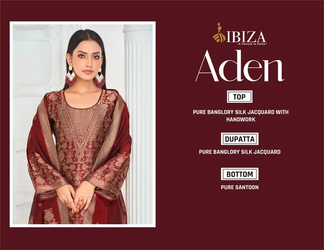 Aden By Ibiza Banglory Silk Embroidery Salwar Kameez Suppliers In India